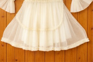 Vestido blanco plumeti T. XS