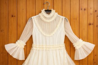 Vestido blanco plumeti T. XS