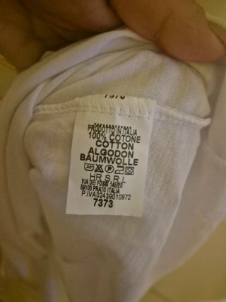 Camiseta de algodón blanca manga corta