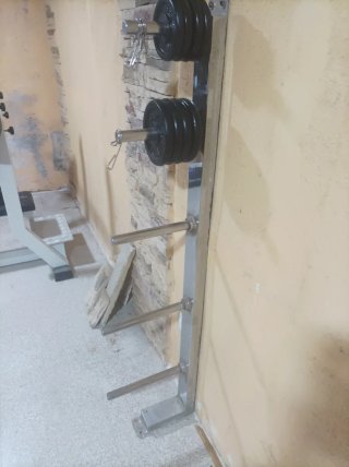 Soporte discos pesas pared