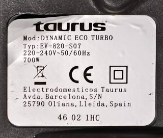 Aspirador Taurus sin bolsa DYNAMIC ECO TURBO