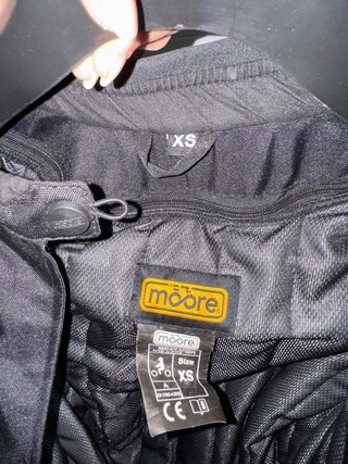 Chaqueta Moto MOORE IRIS Lady  XS Negra y Rosa