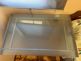 Mesa escritorio cristal templado y metal