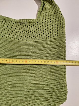 Bolso de mano crochet verde