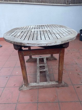 Mesa de madera teca exterior