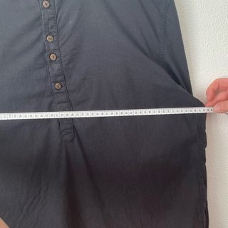Camisa Bershka Negra Cuello Mao Talla XXL