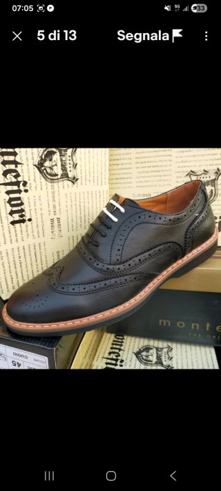 Scarpe uomo classiche nere 43 derby nuove