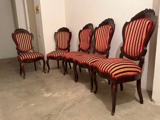 Conjunto Sofá y 5 Sillas estilo Isabelino