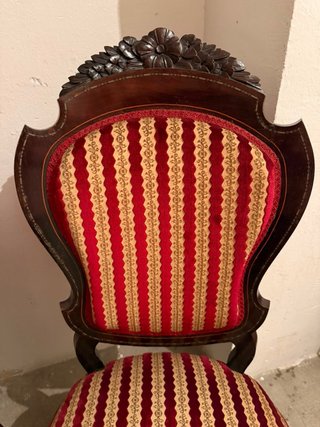 Conjunto Sofá y 5 Sillas estilo Isabelino