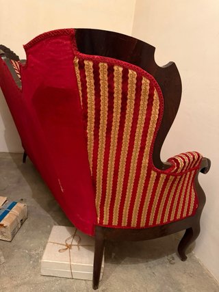 Conjunto Sofá y 5 Sillas estilo Isabelino