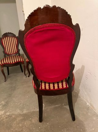 Conjunto Sofá y 5 Sillas estilo Isabelino