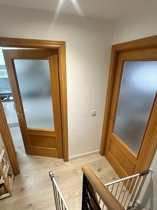 Puertas madera maciza y cristal 200x80 Visel
