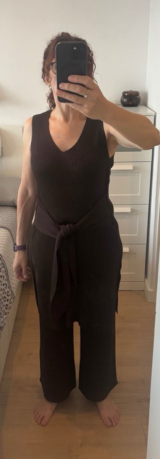 Conjunto Massimo Dutti canalé marrón