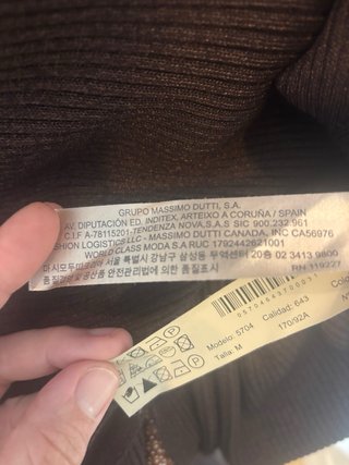 Conjunto Massimo Dutti canalé marrón
