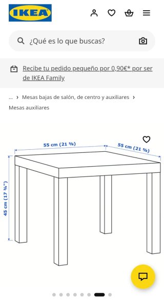 Mesa auxiliar o de centro Ikea Lack