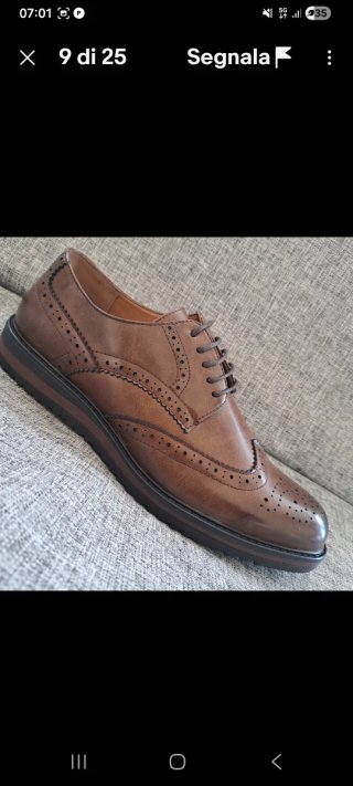 Scarpe uomo eleganti marroni 40 a 44 derby