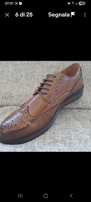 Scarpe uomo eleganti marroni 40 a 44 derby