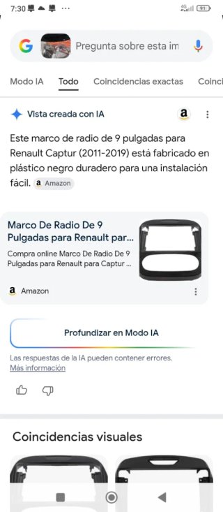 Marco Radio Renault Captur con los cables
