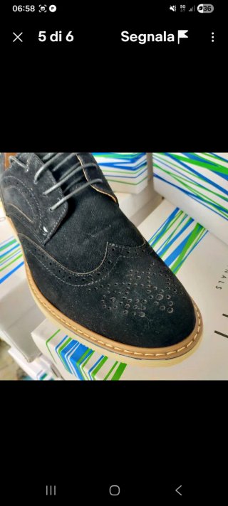 Scarpe uomo eleganti nere francesine nuove