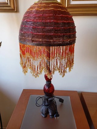 Lámpara Decorativa Vidrio y Metal