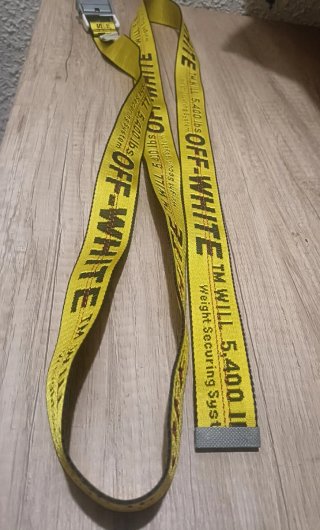 Cinturón Off-White Plata y Amarillo