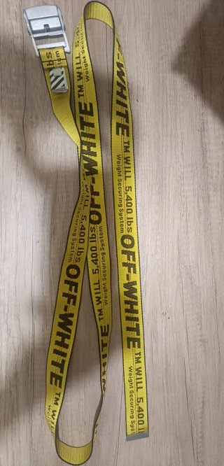 Cinturón Off-White Plata y Amarillo