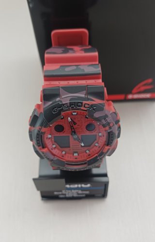 Reloj Casio G-Shock GA-100C Rojo