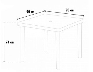 Mesa de jardín blanca