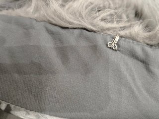 Abrigo chaquetón pelo gris