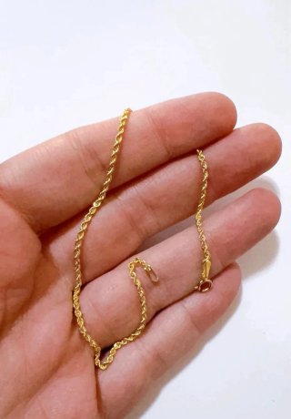 Pulsera oro 18k eslabones retorcidos