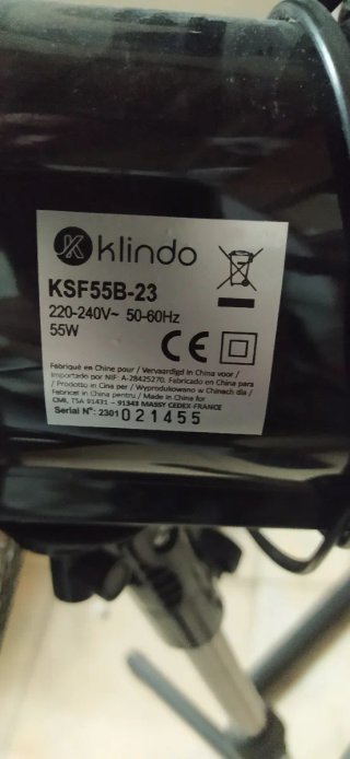 Ventilador Marca Klindo 55W