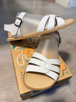 Sandalias barefoot piel Blancas