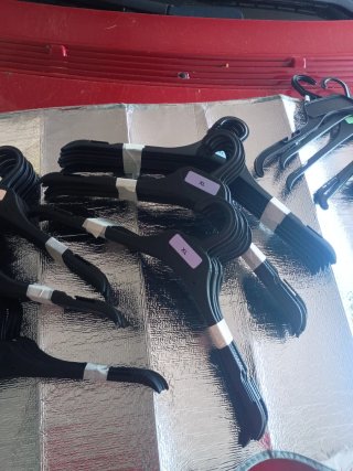 Lote Perchas Ropa Adulto Plástico Negro