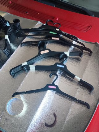 Lote Perchas Ropa Adulto Plástico Negro