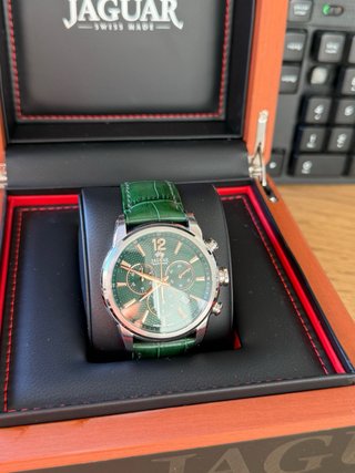 Reloj Jaguar Verde y Plateado
