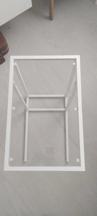 Mesita soporte portátil cristal y metal