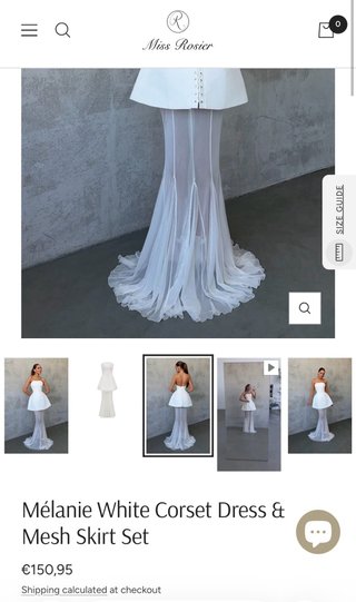 Vestido nuevo Miss Rosier blanco novia