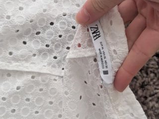 Vestido blanco brocado