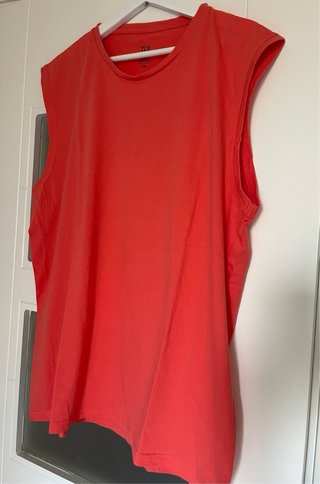 Camiseta sin mangas roja talla XXL