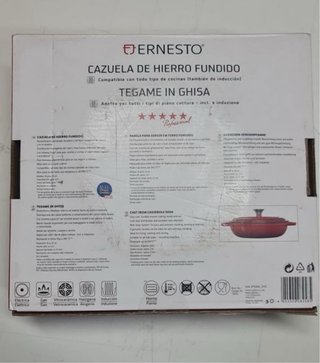 Olla Hierro Fundido Ernesto Roja 25cm 2L
