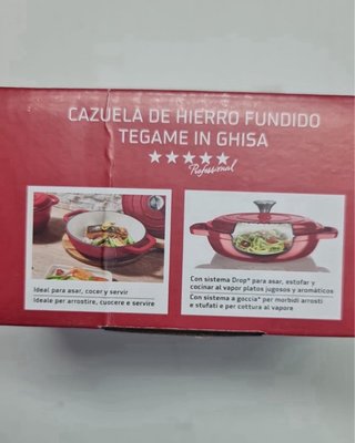 Olla Hierro Fundido Ernesto Roja 25cm 2L