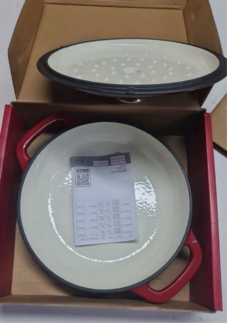 Olla Hierro Fundido Ernesto Roja 25cm 2L