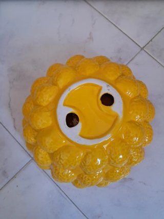Vaso giallo limoni in ceramica