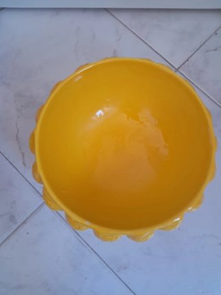 Vaso giallo limoni in ceramica