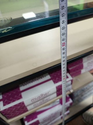 MOSTRADOR ALMACENAJE madera y metal con cristal