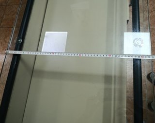 MOSTRADOR ALMACENAJE madera y metal con cristal