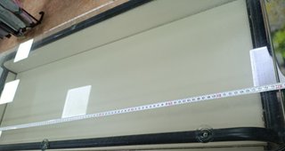 MOSTRADOR ALMACENAJE madera y metal con cristal