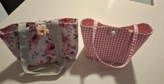 Borse per bambine con fiori e quadri