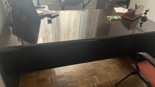 Mesa de despacho negra grande 175 x 80