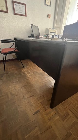 Mesa de despacho negra grande 175 x 80